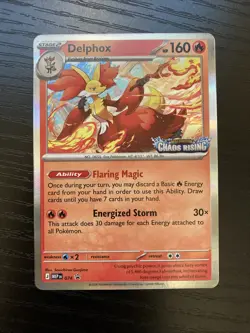 Delphox 074 Chaos Rising Stamp Build & Battle Holo Promo Pokemon English NM - Image 1