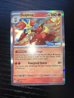Delphox 074 Chaos Rising Stamp Build & Battle Holo Promo Pokemon English NM - Image 2