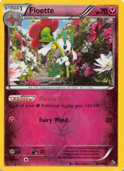 Floette 64/106 Rare Flashfire Pokemon Reverse Holo Lightly Played - Image 1