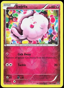 Swirlix 68/119 Common Phantom Forces Pokemon Reverse Holo Lightly Played - Image 1