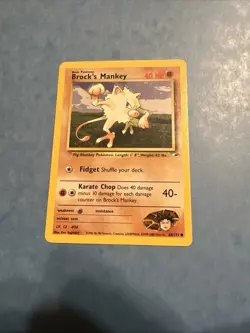 Brock's Mankey 068/132 Pokemon Gym Heroes - Image 1