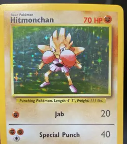 Hitmonchan 7/102 1999 Pokemon Base Set Holo Unlimited - Image 4