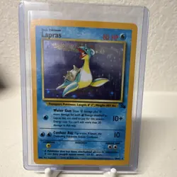 Lapras Fossil Holo Rare 10/62 80 HP Unlimited English Ken Sugimori - Image 1