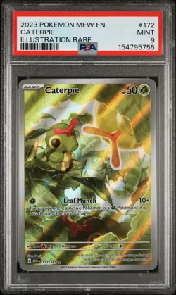 Caterpie Pokemon Mew En-151 172 NM PSA 9 - Image 1