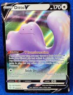Ditto V Shining Fates NM 050/072 Ultra Rare Holo Pokemon - Image 1