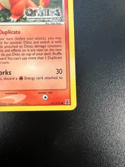 Pokemon Ditto 61/113 2007 Origins International Game Expo Promo Moderate Play - Image 4