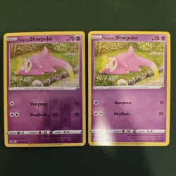 Pokemon TCG Galarian Slowpoke 054/198 Reverse Holo & Non-holo Bundle - Image 1