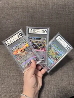 3 X Pokemon Eeveelutions Card Slabs Bundle RKT Graded 10 Eevee Umbreon Leafeon - Image 1
