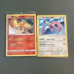 Shining Lugia SM82 & Shinning Ho-oh SM70 Pokemon TCG 2017 Bundle - Image 1