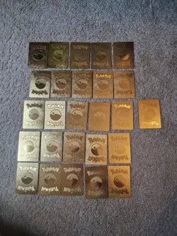 Gold Foil Pokemon Card Bundle Light Play Fan Art Fan Made Tcg Card Rare - Image 2