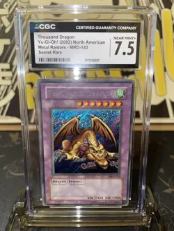2002 Yugioh Metal Raiders Thousand Dragon Secret R - CGC 7.5 - Image 1
