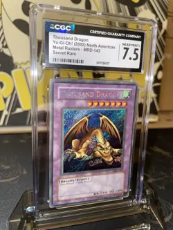 2002 Yugioh Metal Raiders Thousand Dragon Secret R - CGC 7.5 - Image 2