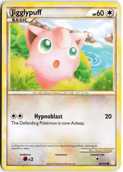 Jigglypuff 68/123 Common HeartGold & SoulSilver Pokemon LP - Image 1