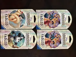 Disney Lorcana Fabled Lot Of 4 Sleeved Booster Packs HEAVY - Image 1