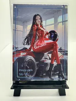 One Piece Race Queen Biker Girl SG-01 Doujin Holo Rhinestone Card 25/50 Serial - Image 1