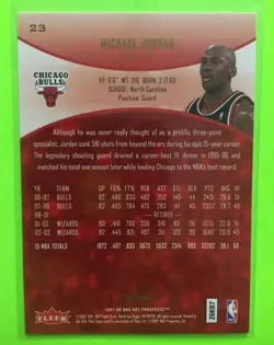 2007-08 Fleer Hot Prospects #23 Michael Jordan Chicago Bulls Basketball Card - Image 2