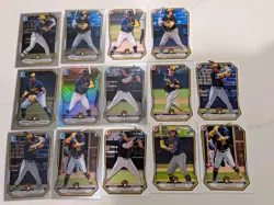 2026 Bowman Milwaukee Brewers Prospect 14 Card Lot Jesus Made Andrew Fischer - Image 1