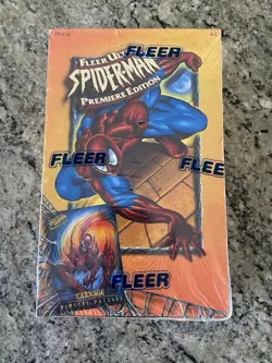 Marvel Spider-Man Fleer Ultra Premier Edition Sealed Trading Card Box Sealed 95’ - Image 1