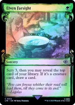 Elven Farsight FOIL (Showcase Scrolls) - Universes Beyond: The Lord of the Rings - Image 1