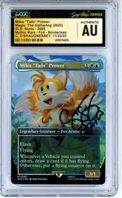 CGC Authentic Signed Colleen O'Shaugnessy Miles "Tails" Prower (Rainbow Foil) - Image 1
