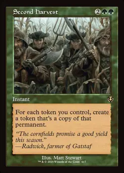 MTG Second Harvest - Foil - Retro Frame, Innistrad Remastered, Lightly Played, E - Image 1