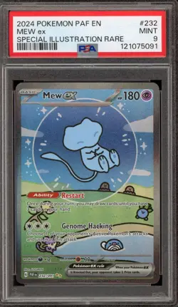 Pokemon Mew ex Paldean Fates Special Illustration Rare #232 PSA 9 Mint - Image 1