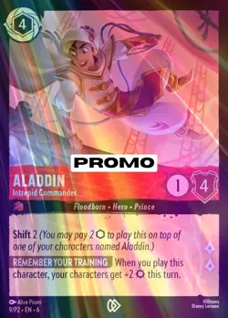 Aladdin - Intrepid Commander 9/P2 – Cold Foil Promo Disney Lorcana - Image 1