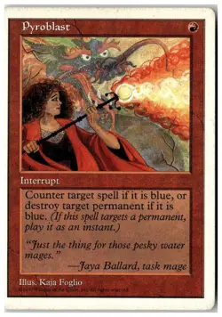 MTG Pyroblast - Fifth Edition Moderately Played English - Image 1