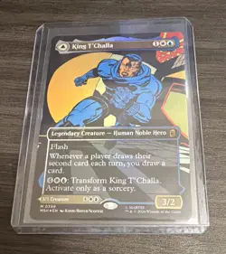 MTG - King T’Challa/The Black Panther - Double Faced Borderless FOIL - MSH #399 - Image 2