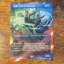 Magic: The Gathering Loki, God of Mischief Rare Foil Full Art Eng 0343 Marvel - Image 1