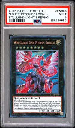 2017 Yu-Gi-Oh! Neo Galaxy-Eyes Photon Dragon 1st Edition BLLR-EN064 PSA 9 POP 1 - Image 1