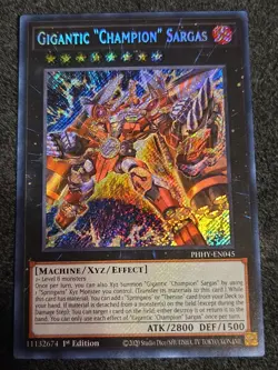 Gigantic "Champion" Sargas PHHY-EN045 Secret Rare 1st Ed NM Yu-Gi-Oh! Card - Image 1