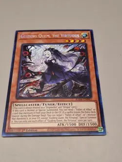 Yugioh! 1x Guiding Quem, the Virtuous RA04-EN043 Platinum Secret Rare 1st Ed NM - Image 1