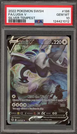Pokemon Lugia V Silver Tempest Full Alt Art #186 PSA 10 Gem Mint - Image 1