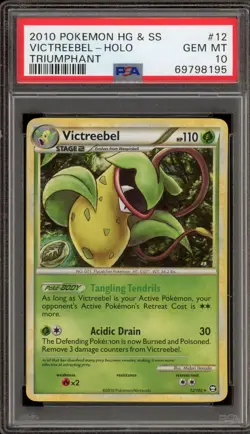Pokemon Victreebel Triumphant Holo Rare #12 PSA 10 Gem Mint - Image 1
