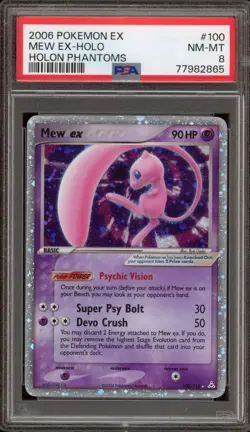 Pokemon Mew ex EX Holon Phantoms Holo Ultra Rare #100 PSA 8 - Image 1