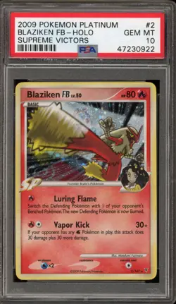Pokemon Blaziken FB Supreme Victors Holo Rare #2 PSA 10 Gem Mint - Image 1