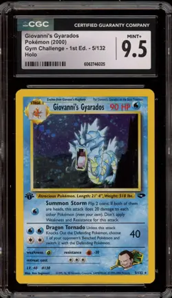 Pokemon Giovanni's Gyarados Gym Challenge 1st Edition Holo Rare #5 CGC 9.5 - Image 1