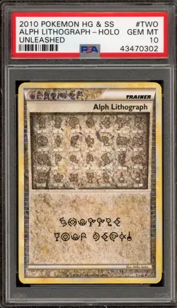 Pokemon Alph Lithograph Unleashed Rare #TWO PSA 10 Gem Mint - Image 1
