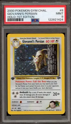 Pokemon Giovanni's Persian Gym Challenge 1st Edition Holo Rare #8 PSA 9 Mint - Image 1