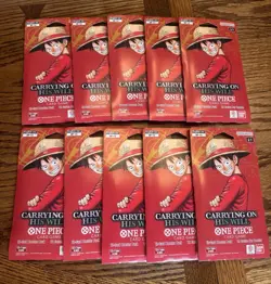 One Piece OP13 Sleeved Booster Pack Lot x10 - Image 1