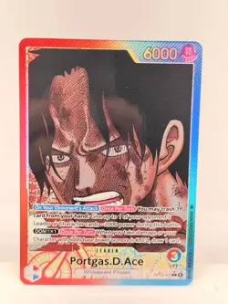 One Piece (Portgas D. Ace) Alt Art Leader OP13-02 L English Carrying on His Will - Image 2