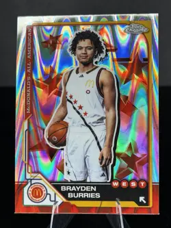 Topps 2025 Chrome McDonald's All American - Brayden Burries #8 Raywave - Image 1