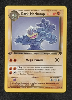 Pokemon TCG Dark Machamp 27/82 - 1st Edition Team Rocket Non-Holo Rare Card LP+ - Image 1