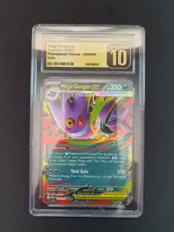Mega Gengar ex 056/094 Me02: Phantasmal Flames Holo CGC PRISINE 10 - Image 1