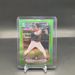 ANDREW FISCHER 2026 Bowman Chrome Mojo Refractor Neon Green RC #BCP-149 /399 - Image 1
