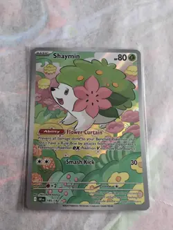 Pokemon TCG Shaymin Card 185/182 Destined Rivals Illustration Rare NM Condition - Image 1