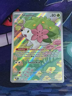 Pokemon TCG Shaymin Card 185/182 Destined Rivals Illustration Rare NM Condition - Image 1
