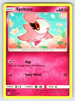Spritzee 141/214 2019 S&M Unbroken Bonds Pokemon Card TCG Common - Nm/Vlp - Image 1