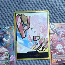 Bandai One Piece Card Game Foil Alt Art Lot (3) Nico Robin Momonosuke GOLD DON!! - Image 3